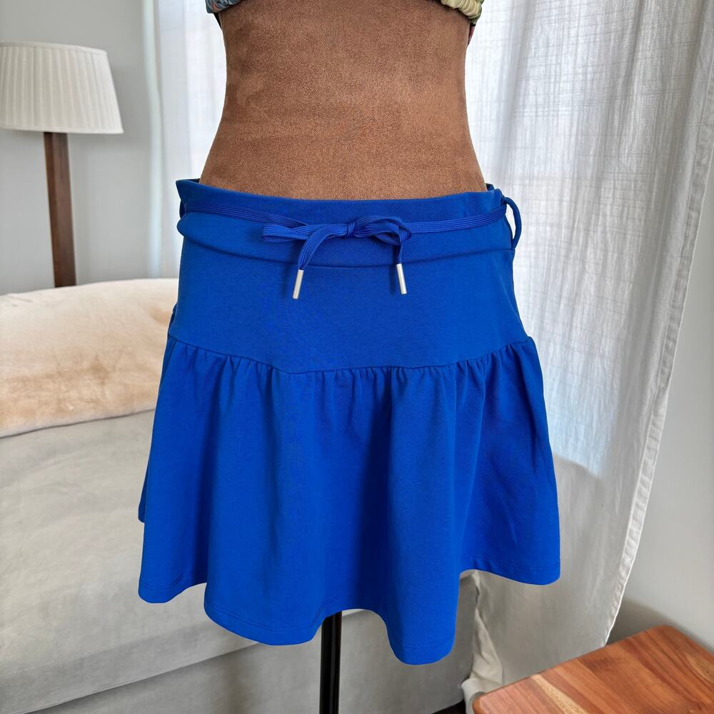 Like New Blackbough Swim Micah Terry Skirt Blue Tie Waist Drawstring Size XL - Picture 5 of 8